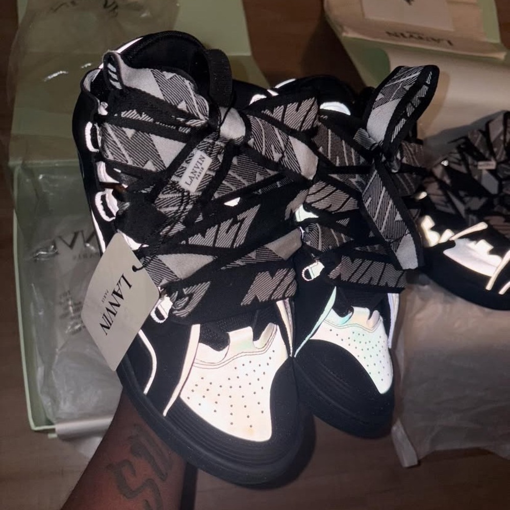 Lanvin Monochrome High-Top Sneakers